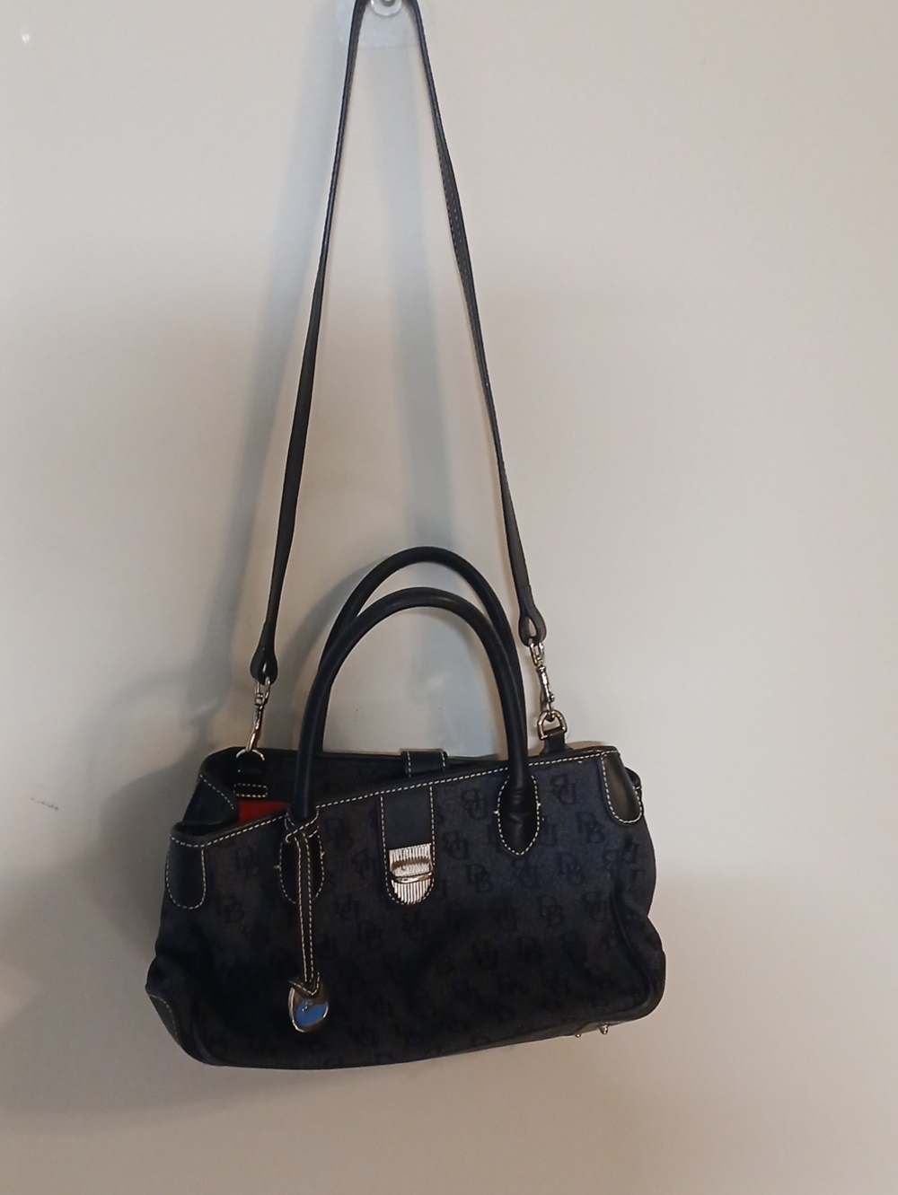 Dooney & Bourke Black Monogram Shoulder Satchel